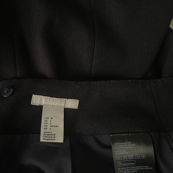 H&M Navy Blue Front Slit Pencil Skirt Size 6 - Picture 6 of 8